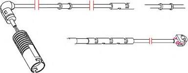 Carrab Brake Parts 8204 - Contatto segnalazione, Usura past. freno / mat. d'attrito autozon.pro