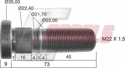 Casals 21282 - Bullone ruota autozon.pro