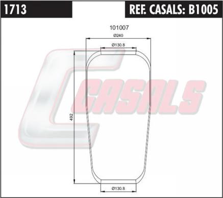 Casals B1005 - Soffietto, Sospensione pneumatica autozon.pro