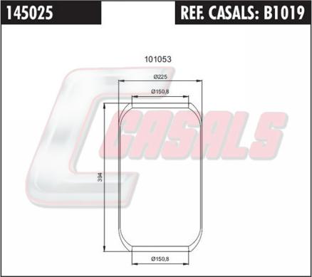 Casals B1019 - Soffietto, Sospensione pneumatica autozon.pro