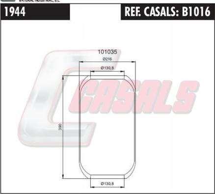 Casals B1016 - Soffietto, Sospensione pneumatica autozon.pro