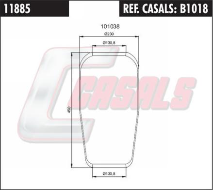 Casals B1018 - Soffietto, Sospensione pneumatica autozon.pro