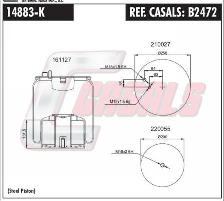 Casals B2472 - Soffietto, Sospensione pneumatica autozon.pro