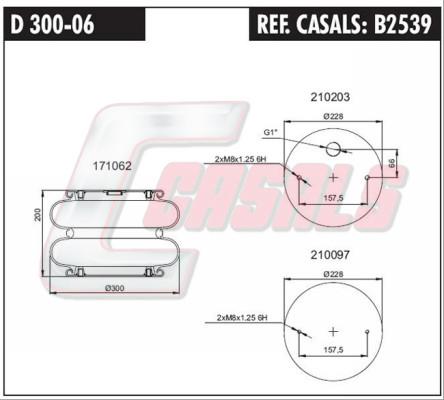 Casals B2539 - Soffietto, Sospensione pneumatica autozon.pro