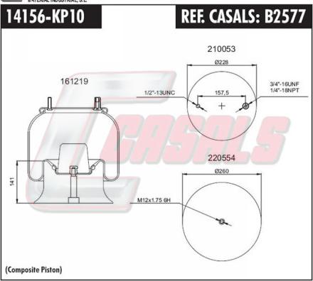 Casals B2577 - Soffietto, Sospensione pneumatica autozon.pro