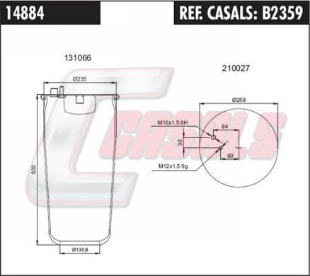 Casals B2359 - Soffietto, Sospensione pneumatica autozon.pro