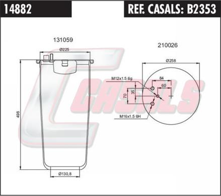 Casals B2353 - Soffietto, Sospensione pneumatica autozon.pro