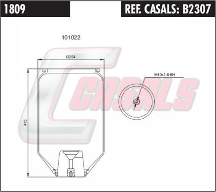 Casals B2307 - Soffietto, Sospensione pneumatica autozon.pro