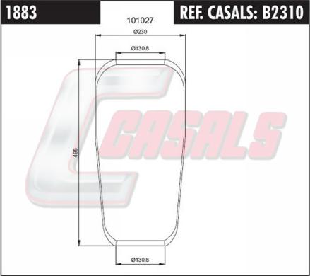 Casals B2310 - Soffietto, Sospensione pneumatica autozon.pro