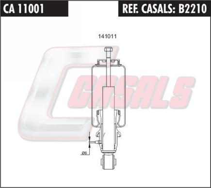 Casals B2210 - Ammortizzatore, Sospensione cabina autozon.pro