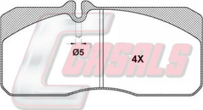 Casals BKM987 - Kit pastiglie freno, Freno a disco autozon.pro