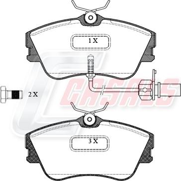 Casals BKM970 - Kit pastiglie freno, Freno a disco autozon.pro