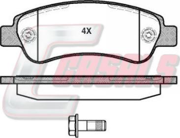 Casals BKM465 - Kit pastiglie freno, Freno a disco autozon.pro