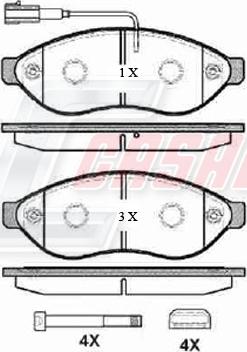 Casals BKM468 - Kit pastiglie freno, Freno a disco autozon.pro