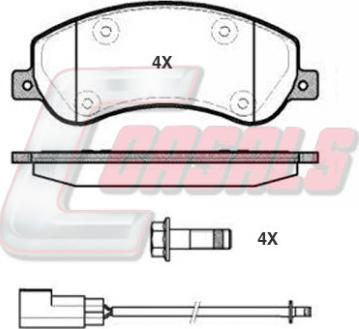 Casals BKM484 - Kit pastiglie freno, Freno a disco autozon.pro