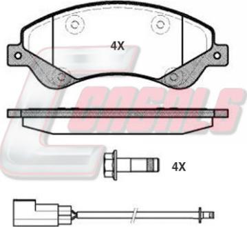 Casals BKM485 - Kit pastiglie freno, Freno a disco autozon.pro