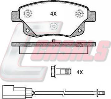 Casals BKM486 - Kit pastiglie freno, Freno a disco autozon.pro