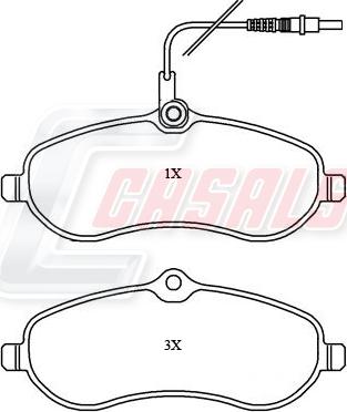 Casals BKM595 - Kit pastiglie freno, Freno a disco autozon.pro