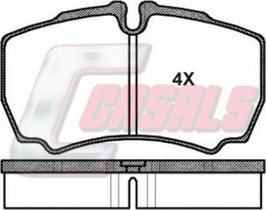 Casals BKM1405 - Kit pastiglie freno, Freno a disco autozon.pro