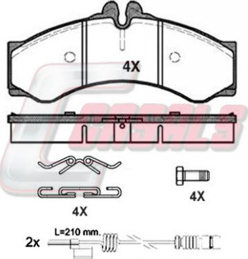 Casals BKM1043 - Kit pastiglie freno, Freno a disco autozon.pro