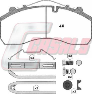 Casals BKM1366 - Kit pastiglie freno, Freno a disco autozon.pro