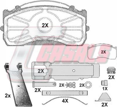 Casals BKM1277 - Kit pastiglie freno, Freno a disco autozon.pro