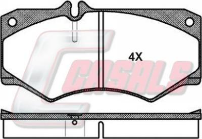 Casals BKM239 - Kit pastiglie freno, Freno a disco autozon.pro