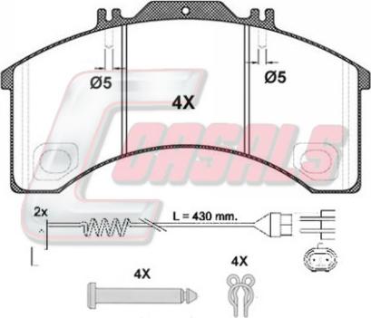 Casals BKM773 - Kit pastiglie freno, Freno a disco autozon.pro