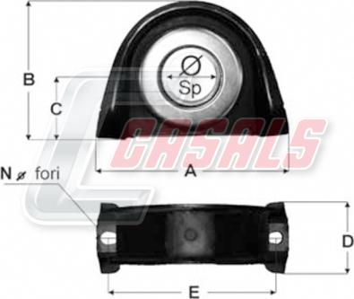 Casals ST53 - Supporto, Albero cardanico autozon.pro