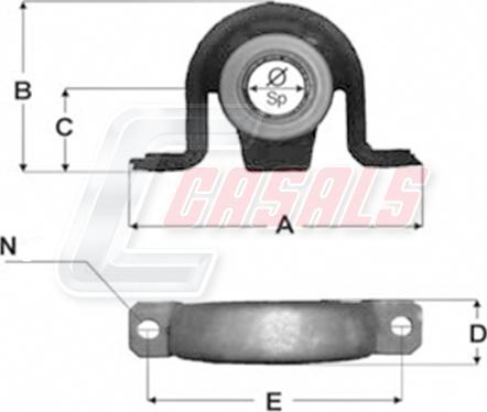 Casals ST75 - Supporto, Albero cardanico autozon.pro