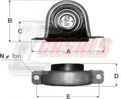 Casals ST7 - Supporto, Albero cardanico autozon.pro