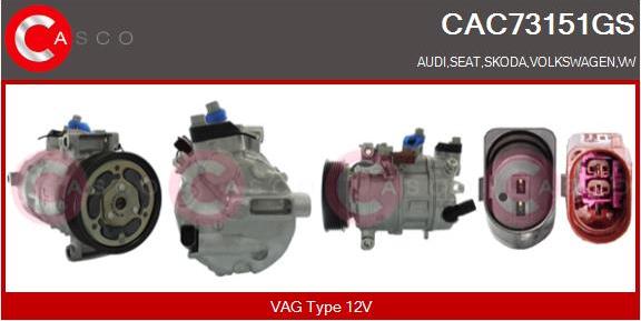 Casco CAC73151GS - Compressore, Climatizzatore autozon.pro