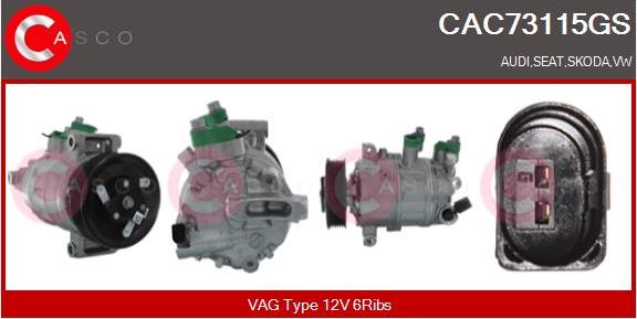 Casco CAC73115GS - Compressore, Climatizzatore autozon.pro