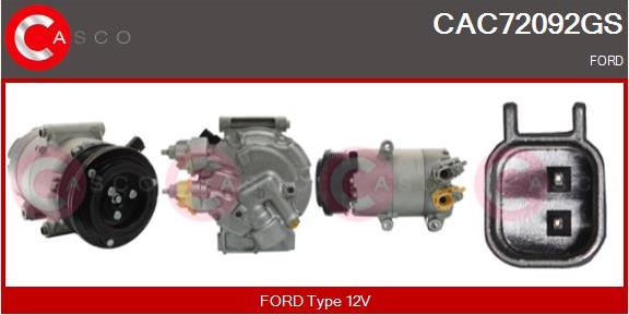 Casco CAC72092GS - Compressore, Climatizzatore autozon.pro
