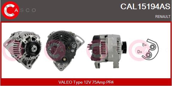 Casco CAL15194AS - Alternatore autozon.pro