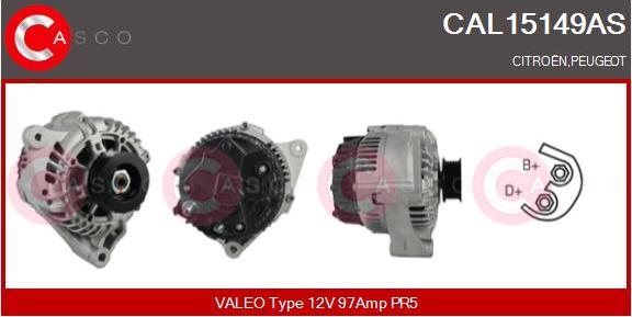 Casco CAL15149AS - Alternatore autozon.pro