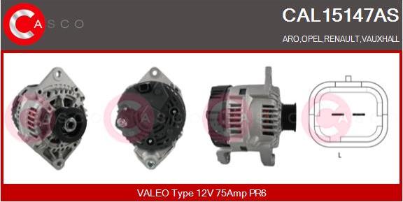 Casco CAL15147AS - Alternatore autozon.pro