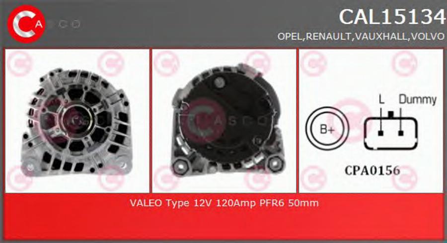 Casco CAL15134 - Alternatore autozon.pro