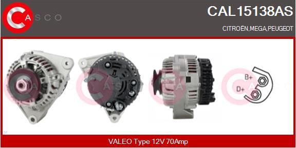 Casco CAL15138AS - Alternatore autozon.pro