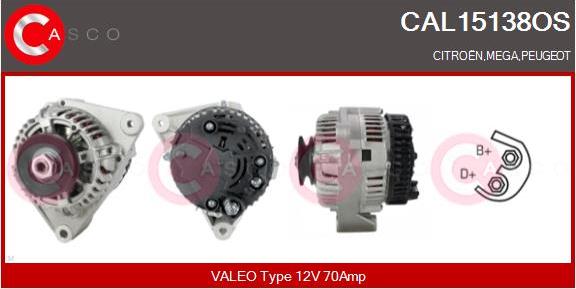 Casco CAL15138OS - Alternatore autozon.pro