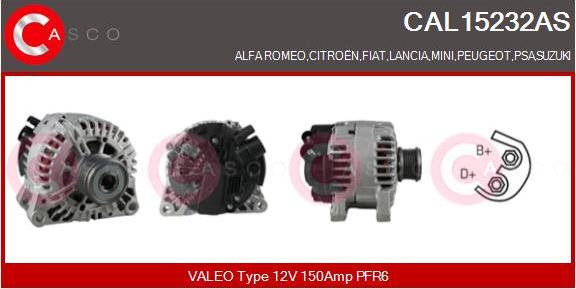 Casco CAL15232AS - Alternatore autozon.pro