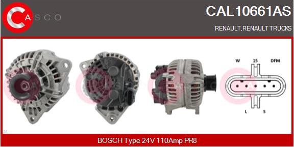 Casco CAL10661AS - Alternatore autozon.pro