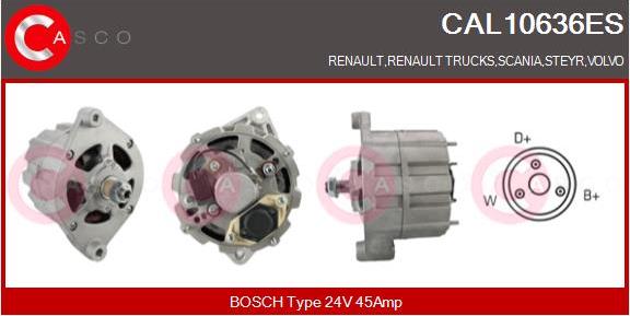 Casco CAL10636ES - Alternatore autozon.pro