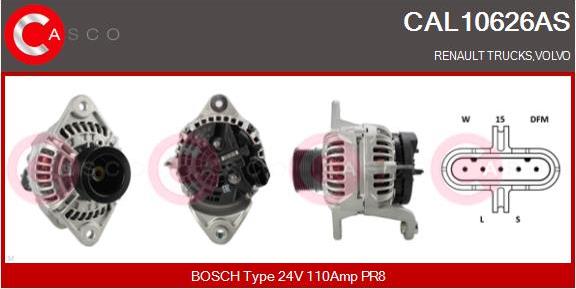 Casco CAL10626AS - Alternatore autozon.pro