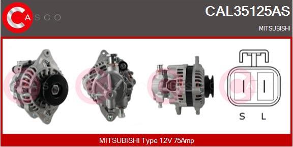 Casco CAL35125AS - Alternatore autozon.pro