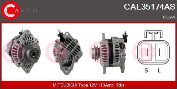 Casco CAL35174AS - Alternatore autozon.pro