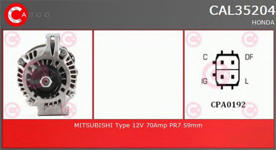 Casco CAL35204 - Alternatore autozon.pro