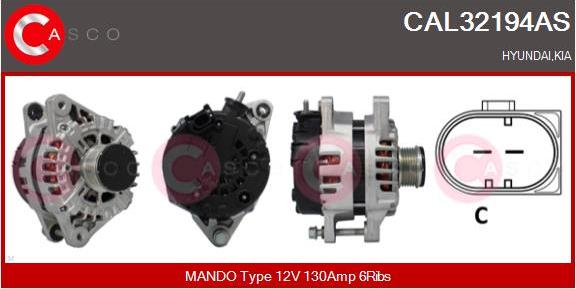 Casco CAL32194AS - Alternatore autozon.pro