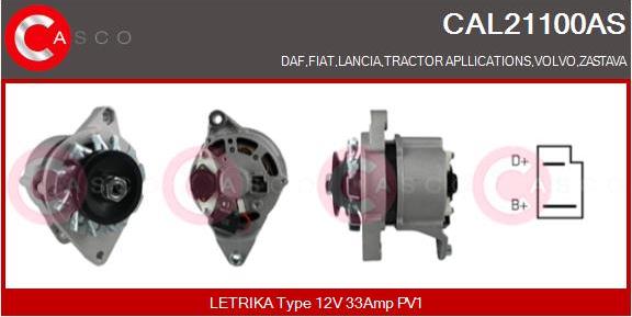 Casco CAL21100AS - Alternatore autozon.pro