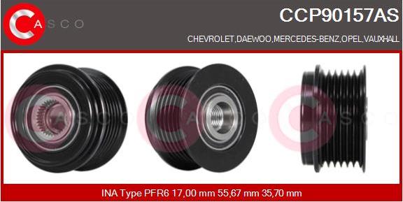 Casco CCP90157AS - Puleggia cinghia, Alternatore autozon.pro